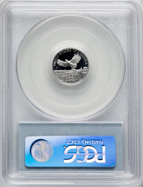 2000-w $10 Tenth-Ounce Platinum Blue Gradient PCGS PR70