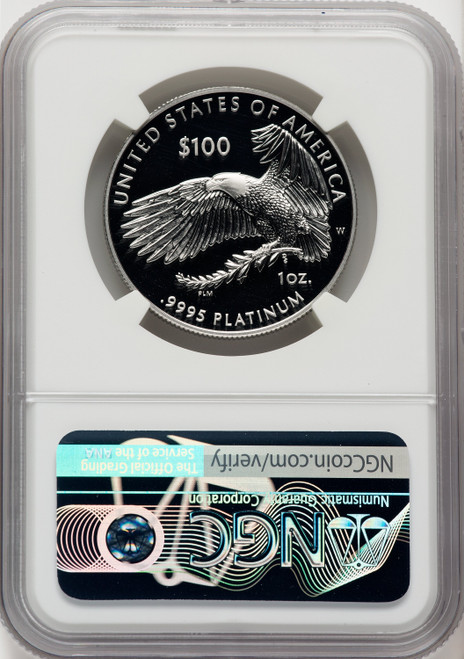 2019-W $100 One-Ounce Platinum Eagle Liberty Miles Standish NGC PF70