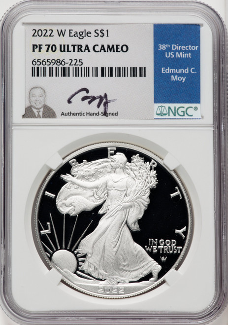 2022-W S$1 Silver Eagle PRDC NGC PF70