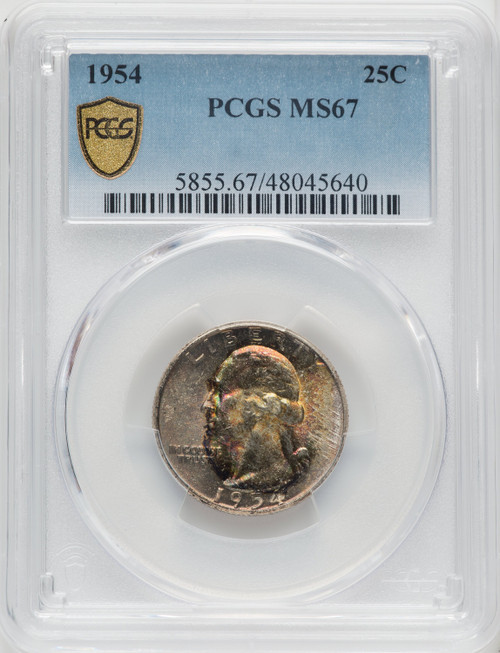 1954 25C Washington Quarter PCGS MS67