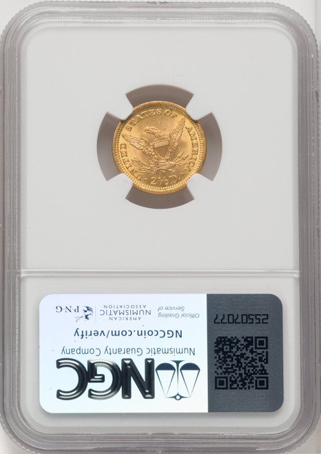 1893 $2.50 Liberty Quarter Eagle NGC MS66