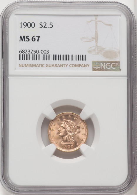 1900 $2.50 Liberty Quarter Eagle NGC MS67