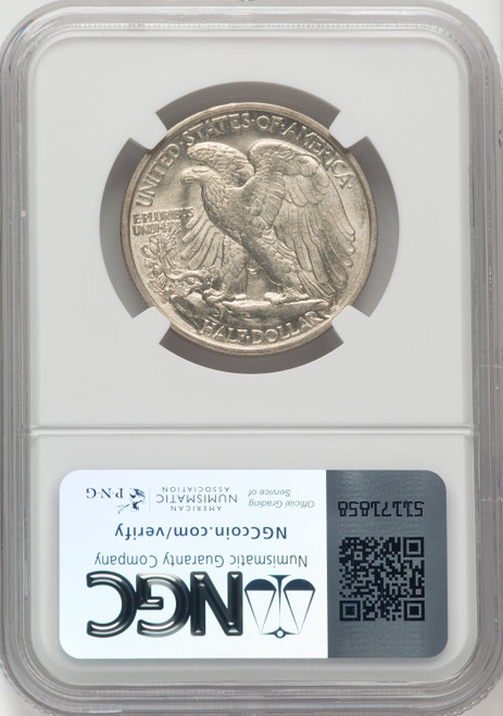 1919-D 50C Walking Liberty Half Dollar NGC MS62