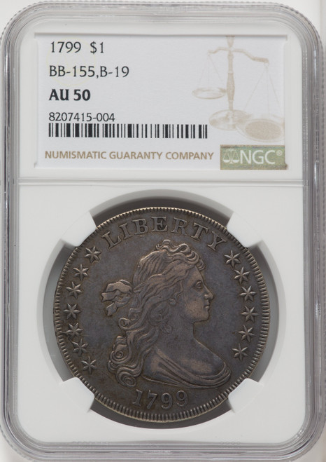 1799 $1 B-19 BB-155 Early Dollar NGC AU50