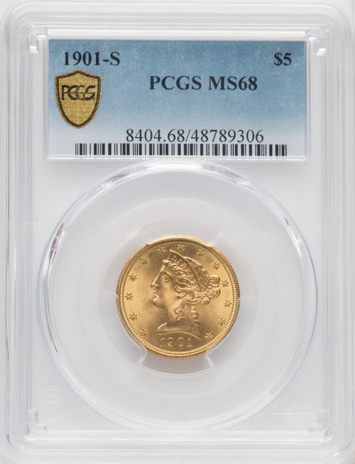 1901-S $5 Liberty Half Eagle PCGS MS68