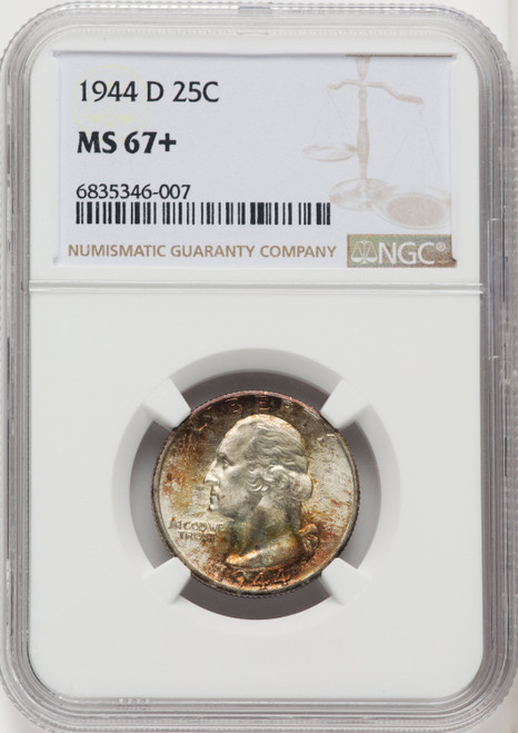 1944-D 25C Washington Quarter NGC MS67+