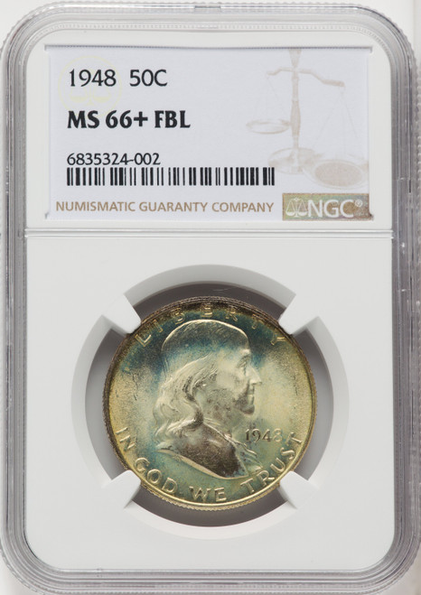 1948 50C FL Franklin Half Dollar NGC MS66+