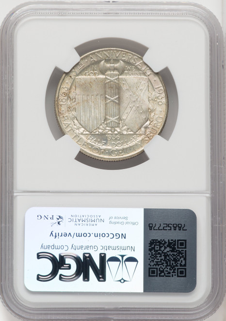 1936 50C Gettysburg Commemorative Silver NGC MS64