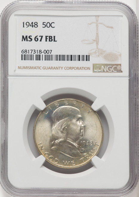 1948 50C FL Franklin Half Dollar NGC MS67