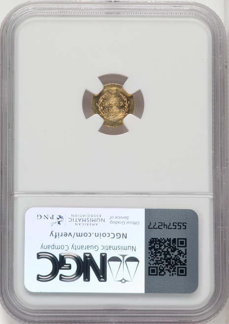 1869 Liberty Round 50 Cents BG-1009 R.5 California Fractional Gold NGC MS67