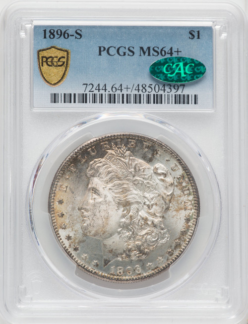 1896-S $1 CAC Morgan Dollar PCGS MS64+