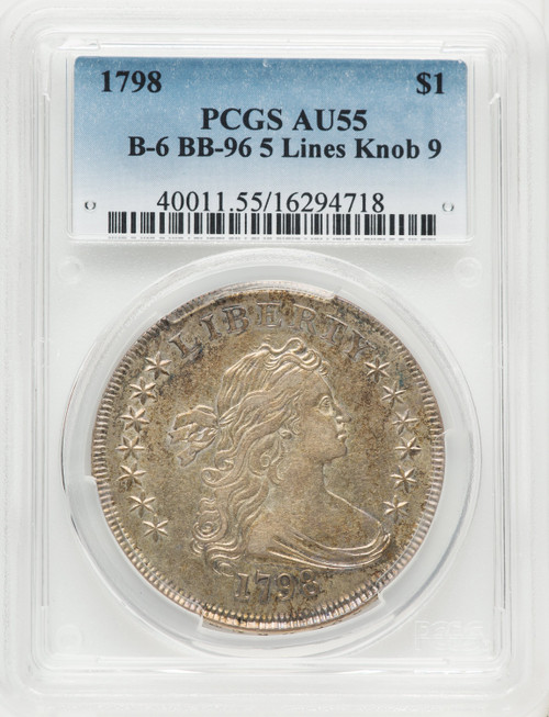 1798 $1 B-6 BB-96 Early Dollar PCGS AU55