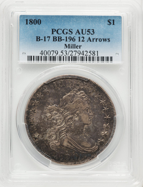 1800 $1 B-17 BB-196 Early Dollar PCGS AU53