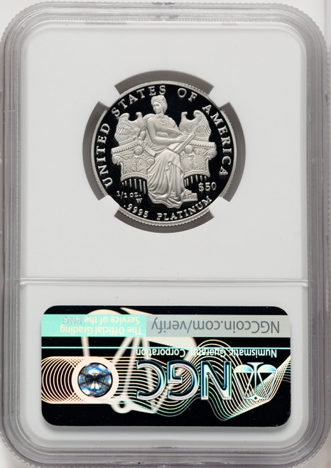 2006-W $50 Half-Ounce Platinum Eagle Statue of Liberty Mike Castle NGC PF70