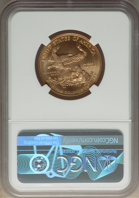 2009 $25 Half-Ounce Gold Eagle First Strike Mike Castle Modern Issues NGC MS70