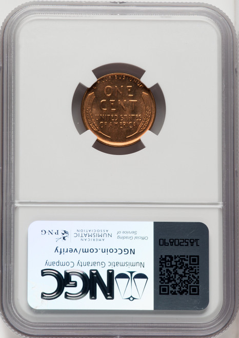 1938-S 1C RD Lincoln Cent NGC MS67+