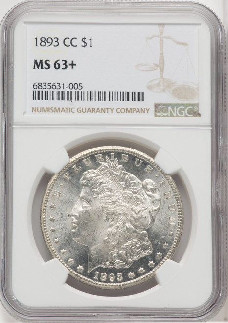 1893-CC $1 Morgan Dollar NGC MS63+