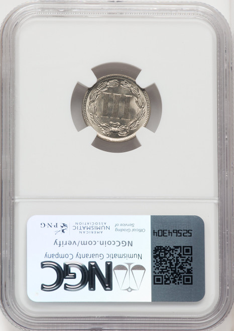 1881 3CN Three Cent Nickel NGC MS66+