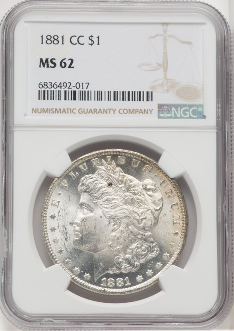 1881-CC $1 Morgan Dollar NGC MS62