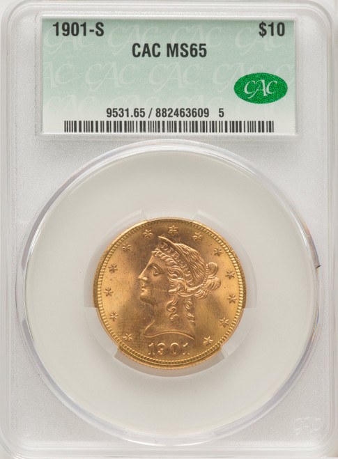 1901-S $10 Liberty Eagle CACG MS65