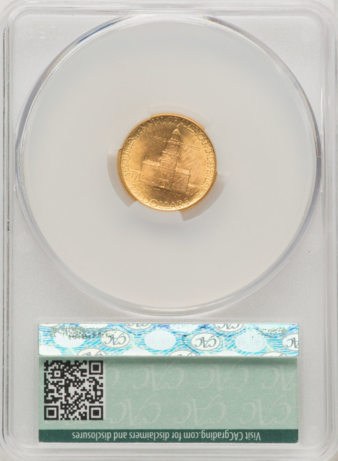 1926 $2.50 SESQUI Commemorative Gold CACG MS65