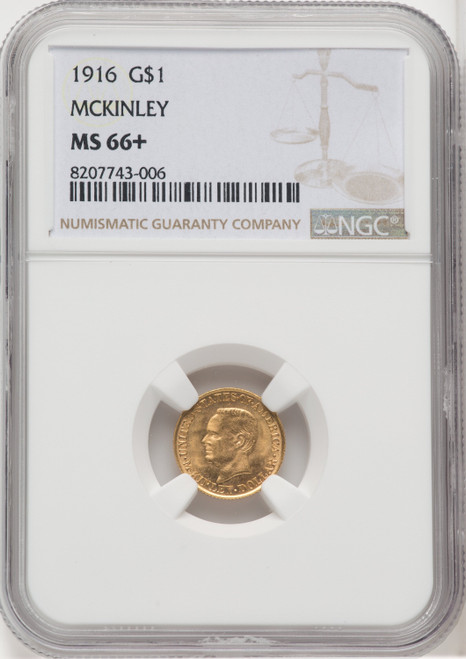 1916 G$1 McKinley Commemorative Gold NGC MS66+
