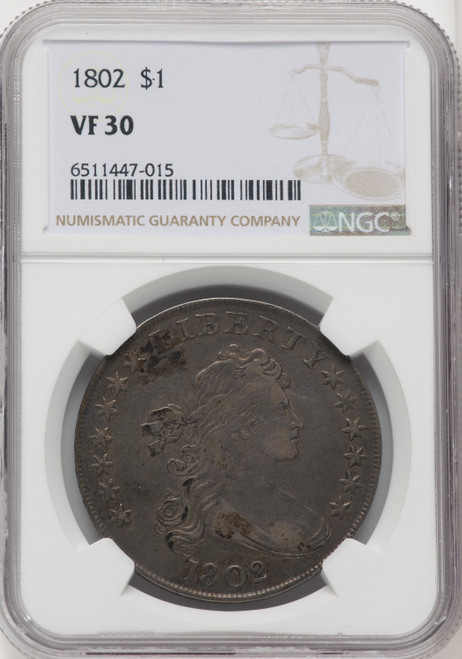 1802 S$1 Narrow Date Early Dollar NGC VF30