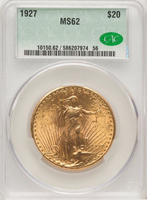 1927 $20 Saint-Gaudens Double Eagle CACG MS62