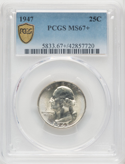 1947 25C Washington Quarter PCGS MS67+