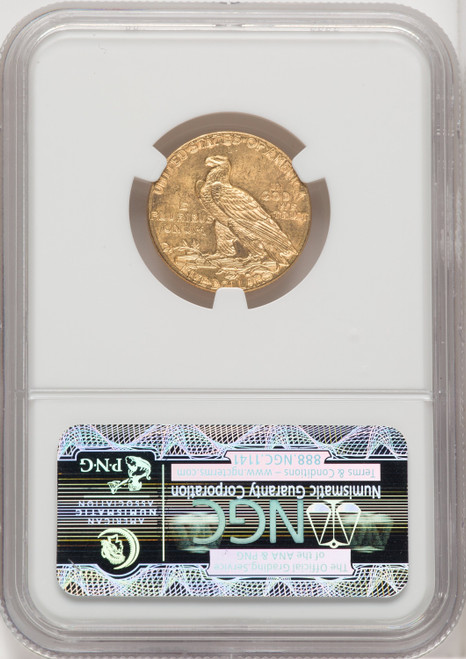 1910 $5 Indian Half Eagle NGC MS62