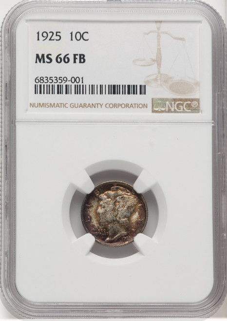 1925 10C FB Mercury Dime NGC MS66 1925 10C FB Mercury Dime NGC MS66