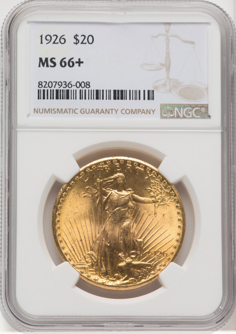 1926 $20 Saint-Gaudens Double Eagle NGC MS66+