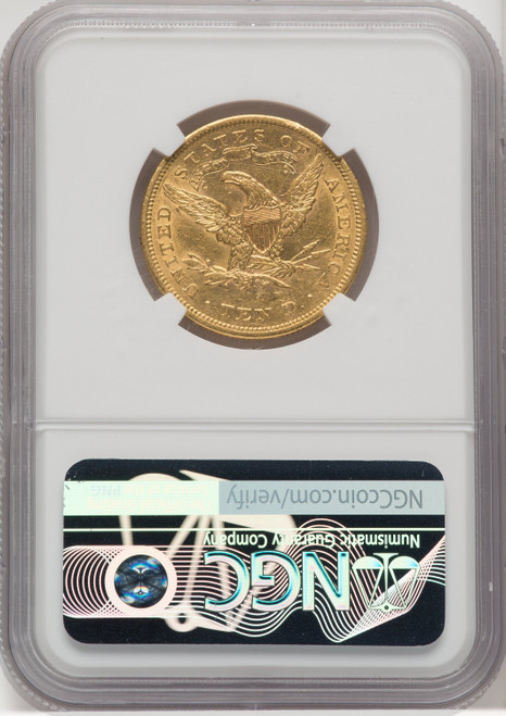 1867-S $10 Liberty Eagle NGC AU58