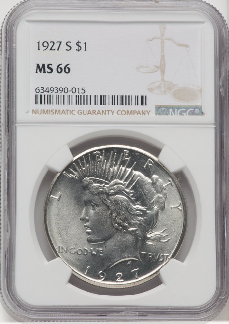 1927-S $1 Peace Dollar NGC MS66