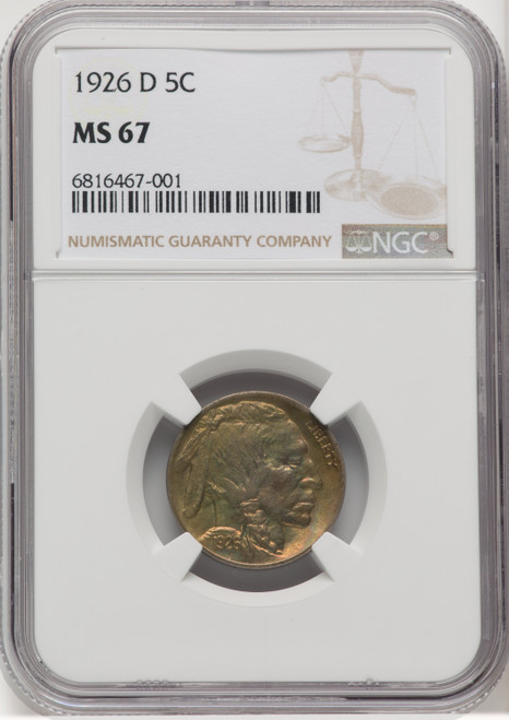 1926-D 5C Buffalo Nickel NGC MS67