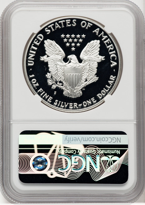 1992-S S$1 Silver Eagle Thomas Uram NGC PF70