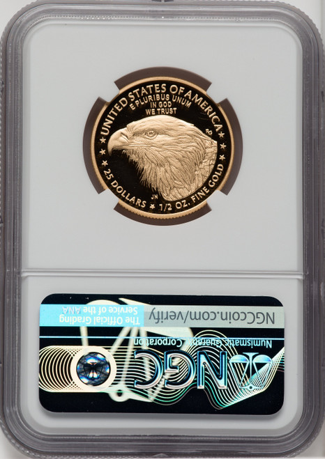 2022-W G$25 Half Ounce Gold Eagle FDI Mike Castle NGC PF70