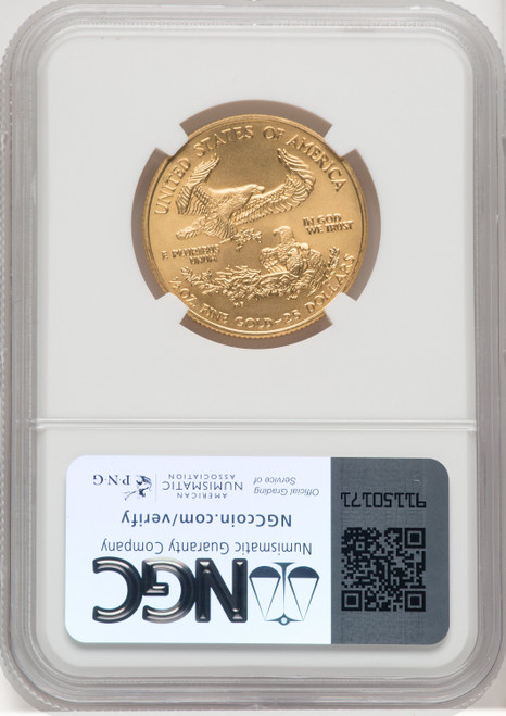 2000 $25 Half-Ounce Gold Eagle Brown Label NGC MS70