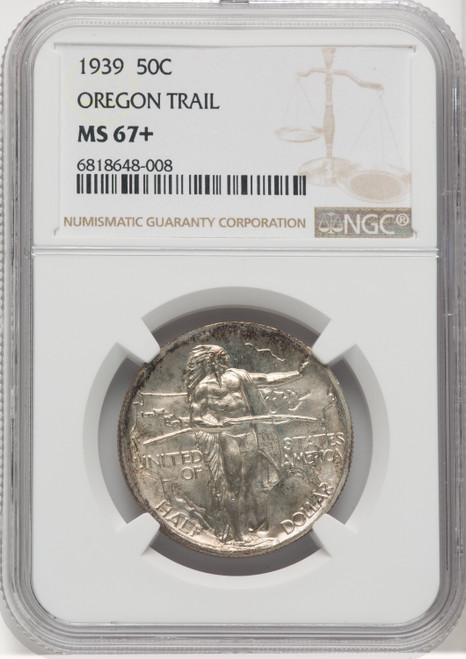 1939 50C Oregon Commemorative Silver NGC MS67+