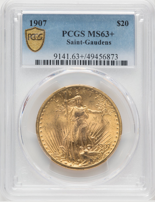 1907 $20 Saint PCGS Secure Plus Saint-Gaudens Double Eagle PCGS MS63+