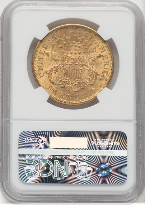 1876-S $20 CAC Liberty Double Eagle NGC MS61