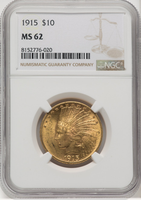 1915 $10 Indian Eagle NGC MS62
