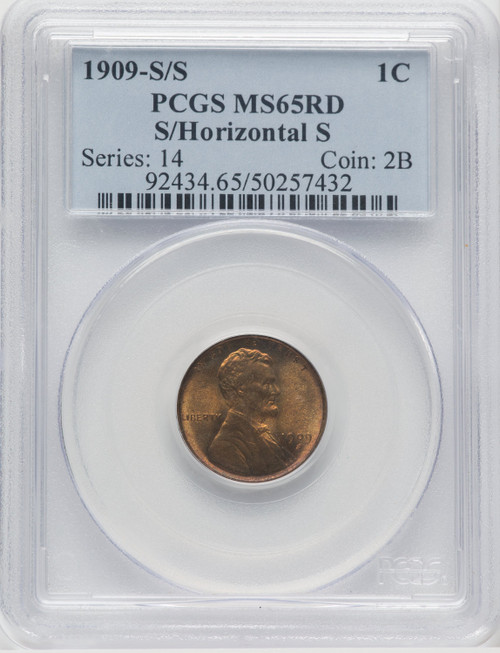 1909-S/S 1C S/Horizont RD Lincoln Cent PCGS MS65