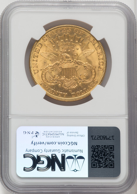 1907-D $20 Liberty Double Eagle NGC MS65