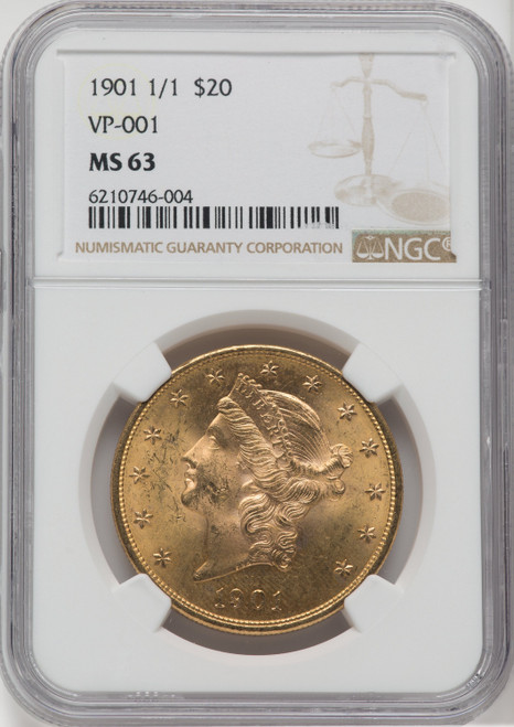 1901 $20 Liberty Double Eagle NGC MS63