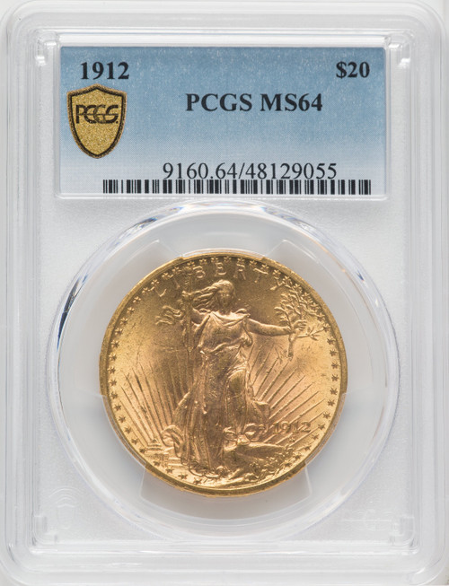 1912 $20 Saint-Gaudens Double Eagle PCGS MS64