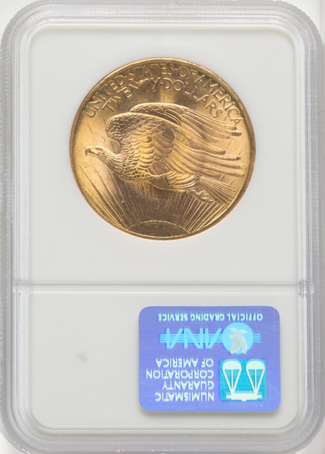 1908 NM $20 Wells Fargo Saint-Gaudens Double Eagle NGC MS65