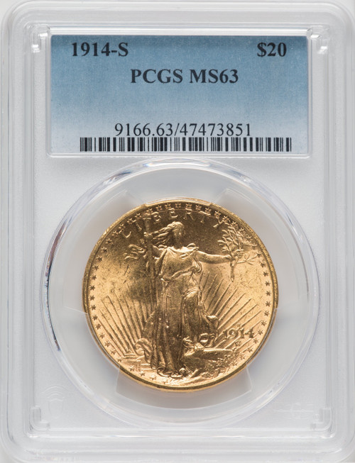 1914-S $20 Saint-Gaudens Double Eagle PCGS MS63