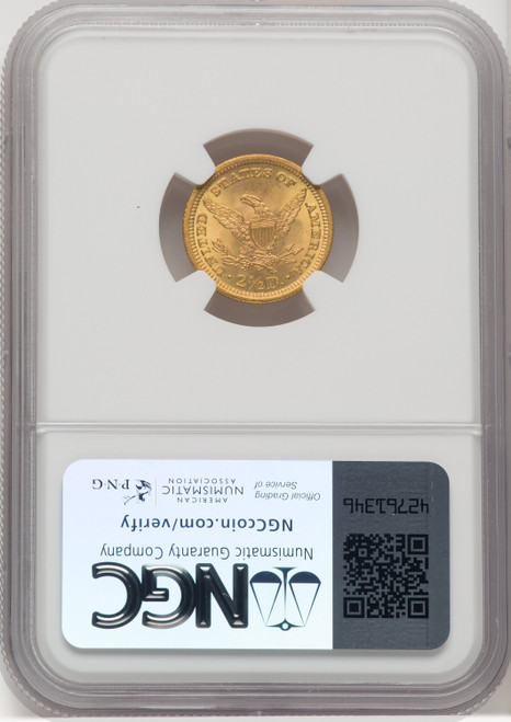 1898 $2.50 Liberty Quarter Eagle NGC MS67