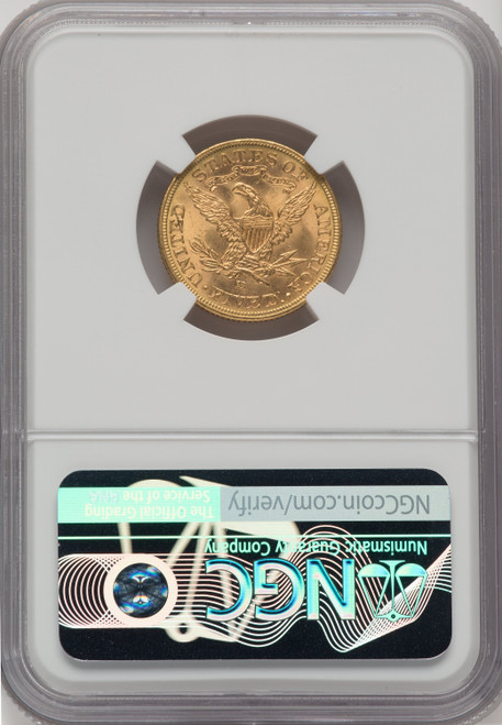 1907-D $5 Liberty Half Eagle NGC MS66+